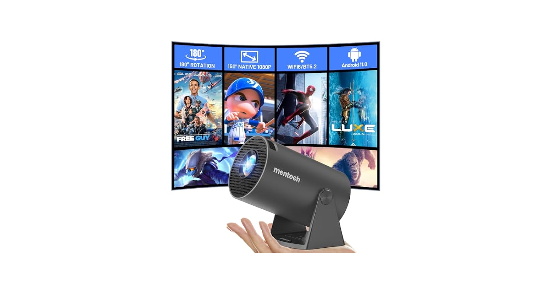 ✨新品未開封✨mentech ミニプロジェクター 1080p LED ✨新品未開封✨mentech ミニプロジェクター 1080p LED Amazon.co